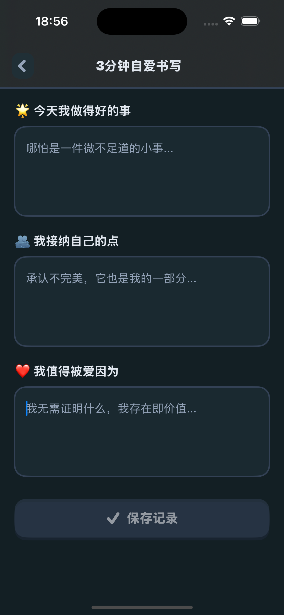 Write Screen Dark